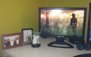 Yoda with light saber